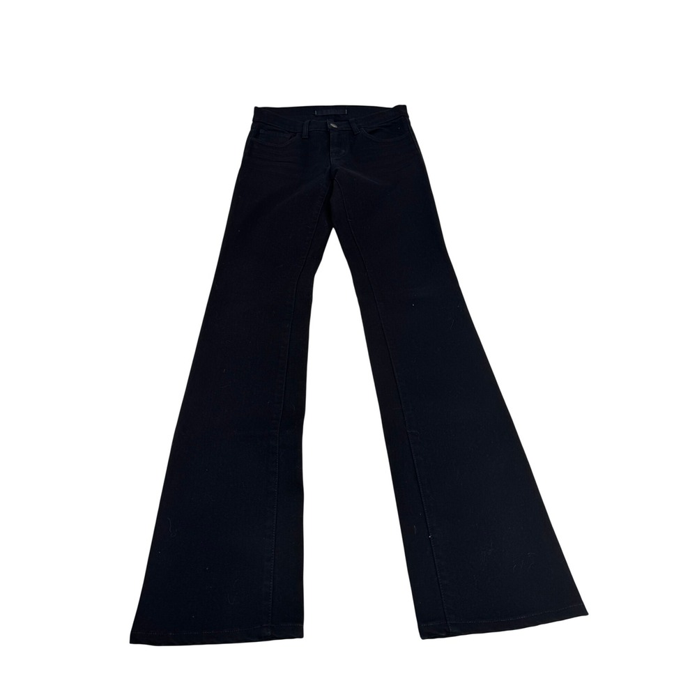 J Brand 805 Jett Straight Leg Jeans Black Denim Size 26 Low Rise Made in USA